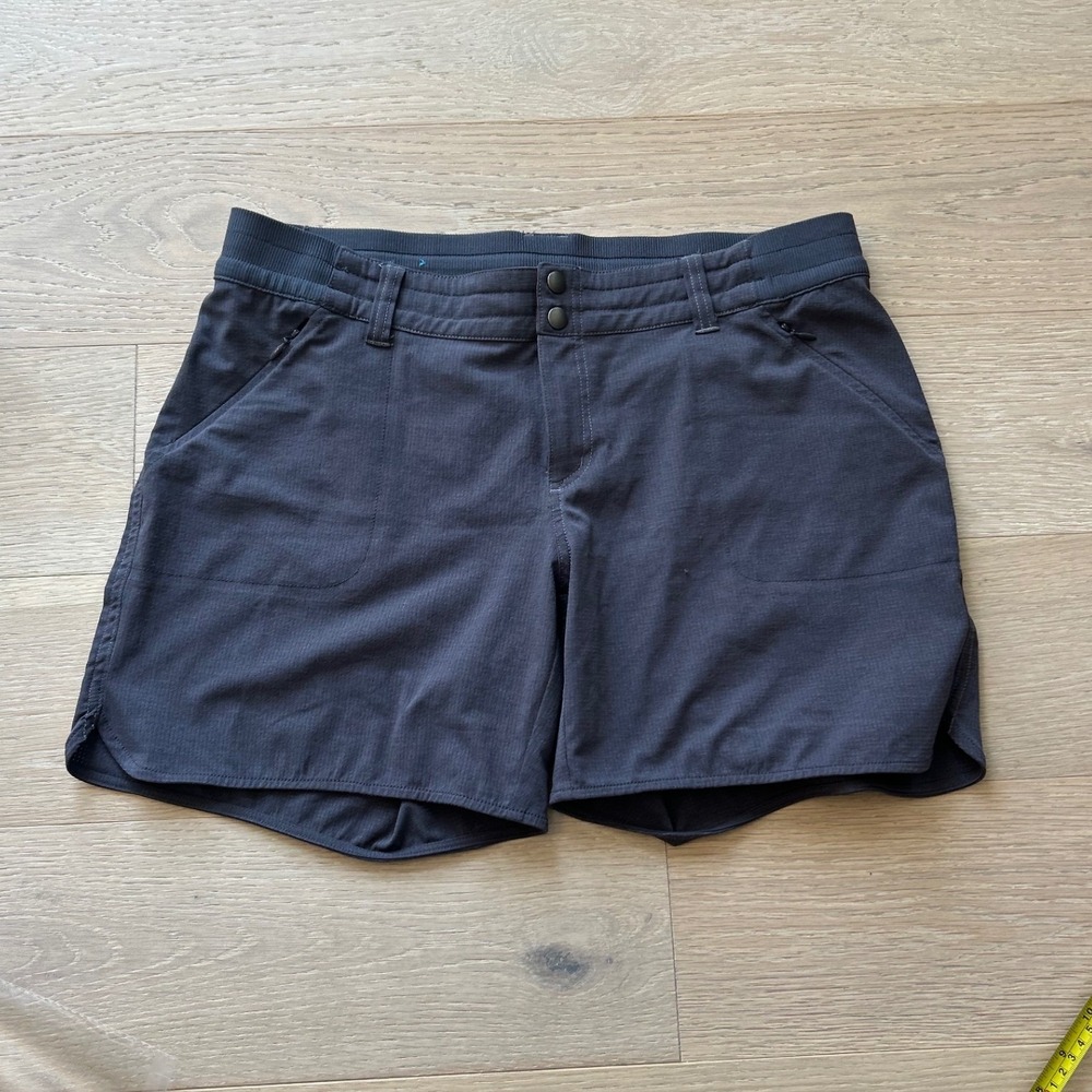 Kuhl Freeflex Shorts Womens 12 Charcoal Gray Hiking Outdoor Ripstop Stretch